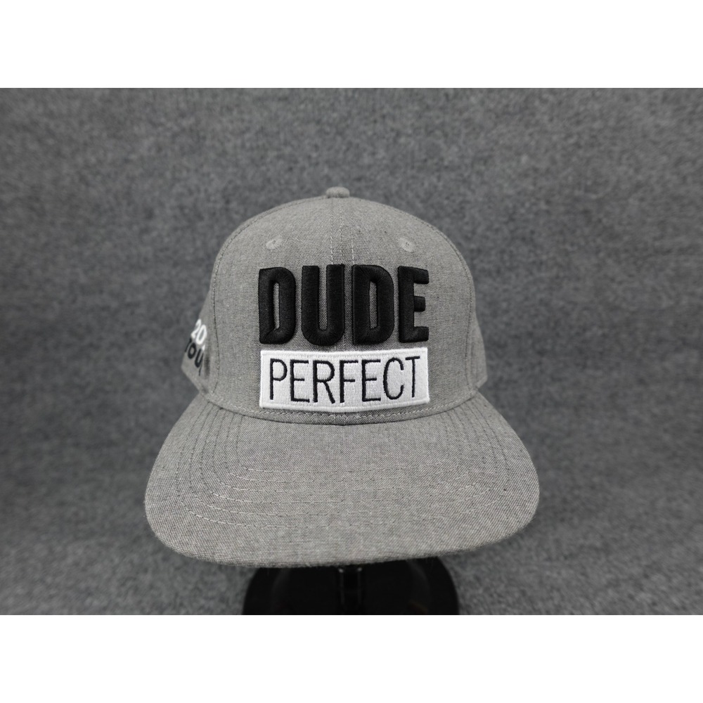 Dude Perfect 2021 Tour Snapback Hat Gray Flat‎ Brim Embroidered OSFA Cap